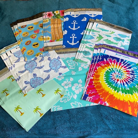 24 Pack 10X13 Blue Summer Poly Mailers PRICE FIRM - Picture 14 of 16